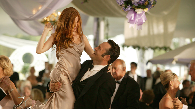 Isla Fisher and Vince Vaughn in Wedding Crashers.