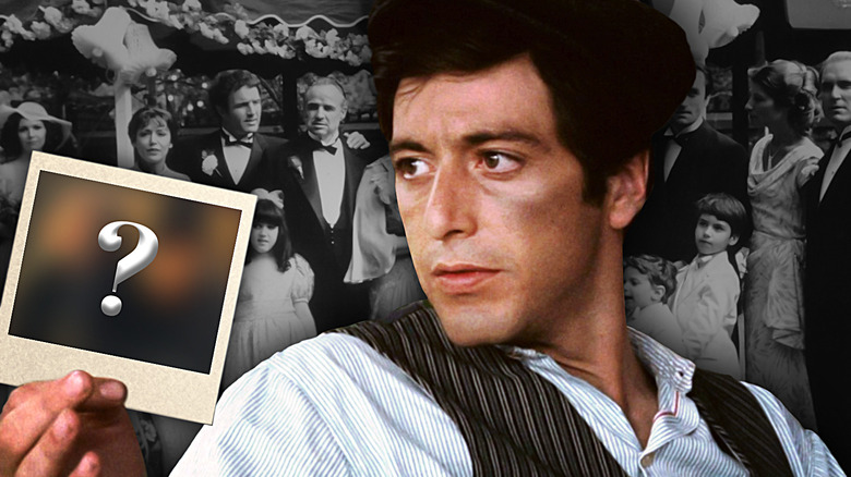 Michael Corleone (Al Pacino) holding up a photo in The Godfather