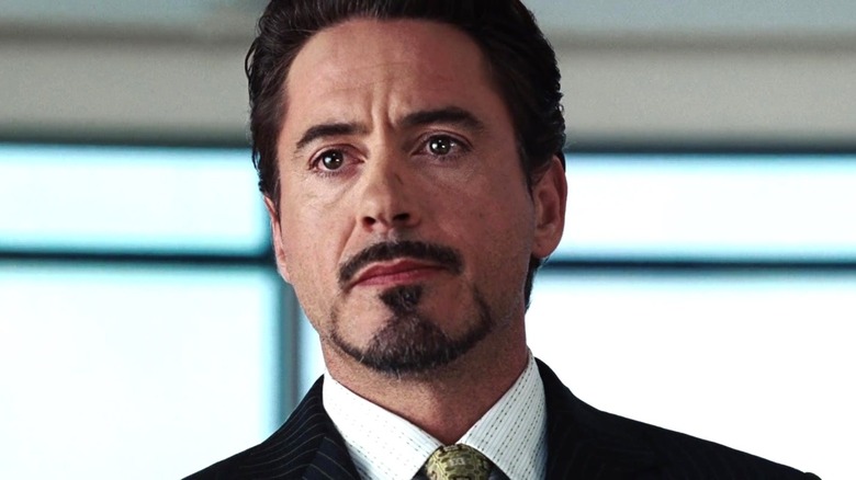 Tony Stark at press conference