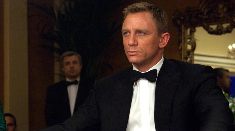 Daniel Craig as James Bond playing poker in Casino Royale (2005)