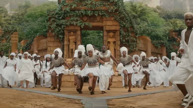 Funeral scene from Black Panther: Wakanda Forever