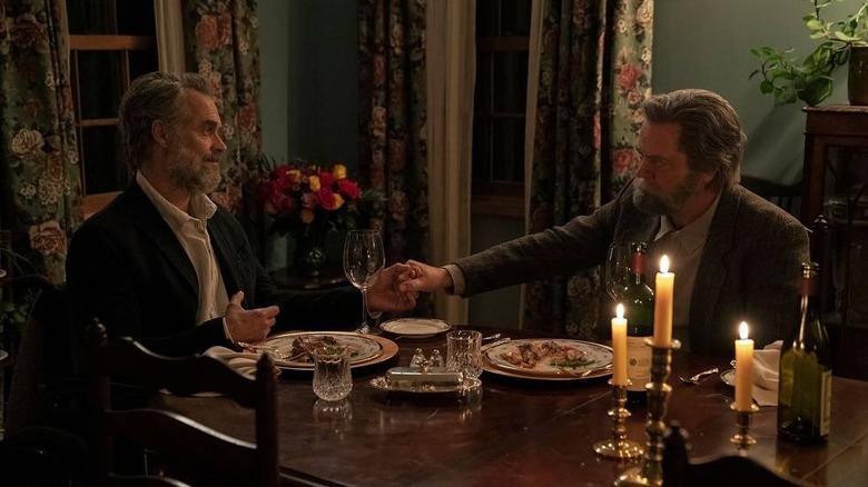 Bill and Frank having dinner in The Last of Us season 1