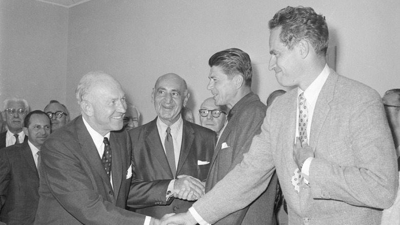 Ronald Reagan, Charles S. Boren, B.B. Kahne, and Charlton Heston in 1960