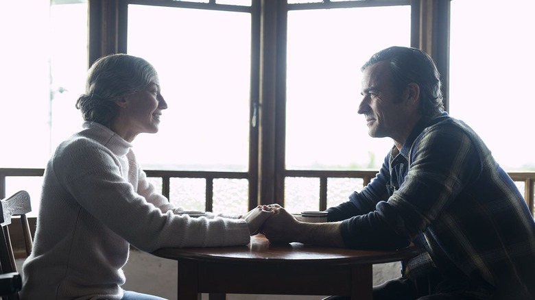 Nora and Kevin at kitchen table