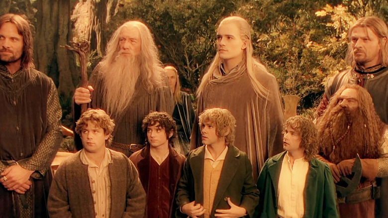 The main cast of The Lord of the Rings: The Fellowship of the Ring