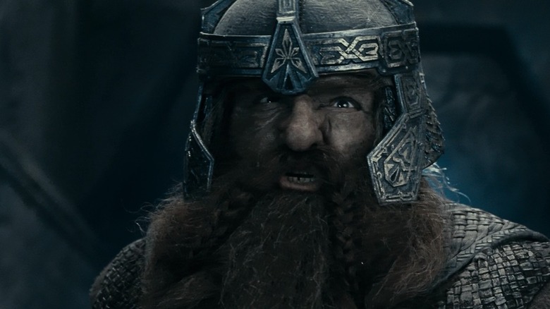 John Rhys Davies as Gimli in The Fellowship of the Ring