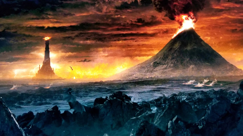 Barad-dûr and Mount Doom