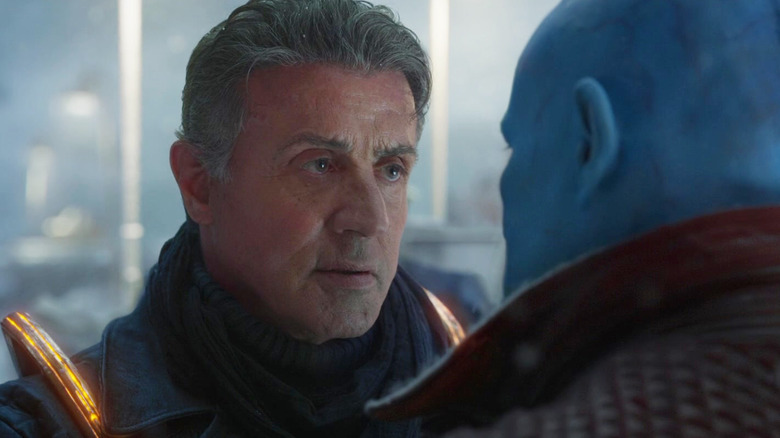 Stakar Ogord stares fiercely at Yondu in Guardians of the Galaxy Vol. 2