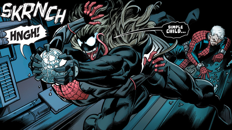 Spider-Man: Life Story Venom/Kraven the Hunter lunging at Spider-Man