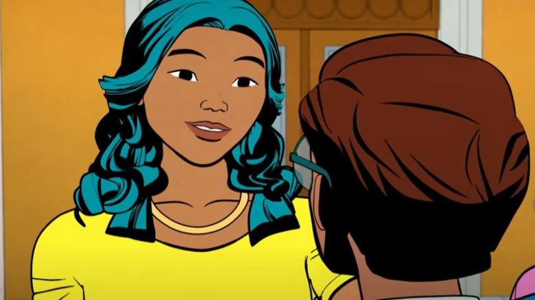 Cathy Ang's Pearl Pangan wearing yellow on Your Friendly Neighborhood Spider-Man