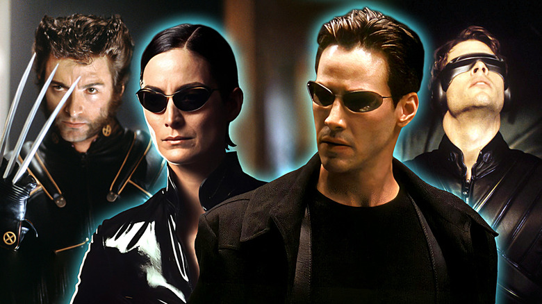 The Matrix Neo Keanu Reeves Trinity Carrie-Ann Moss Wolverine Hugh Jackman Cyclops James Marsden