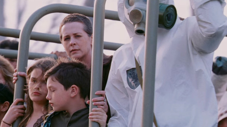Melissa McBride reunited with her kids and off to safety in The Mist