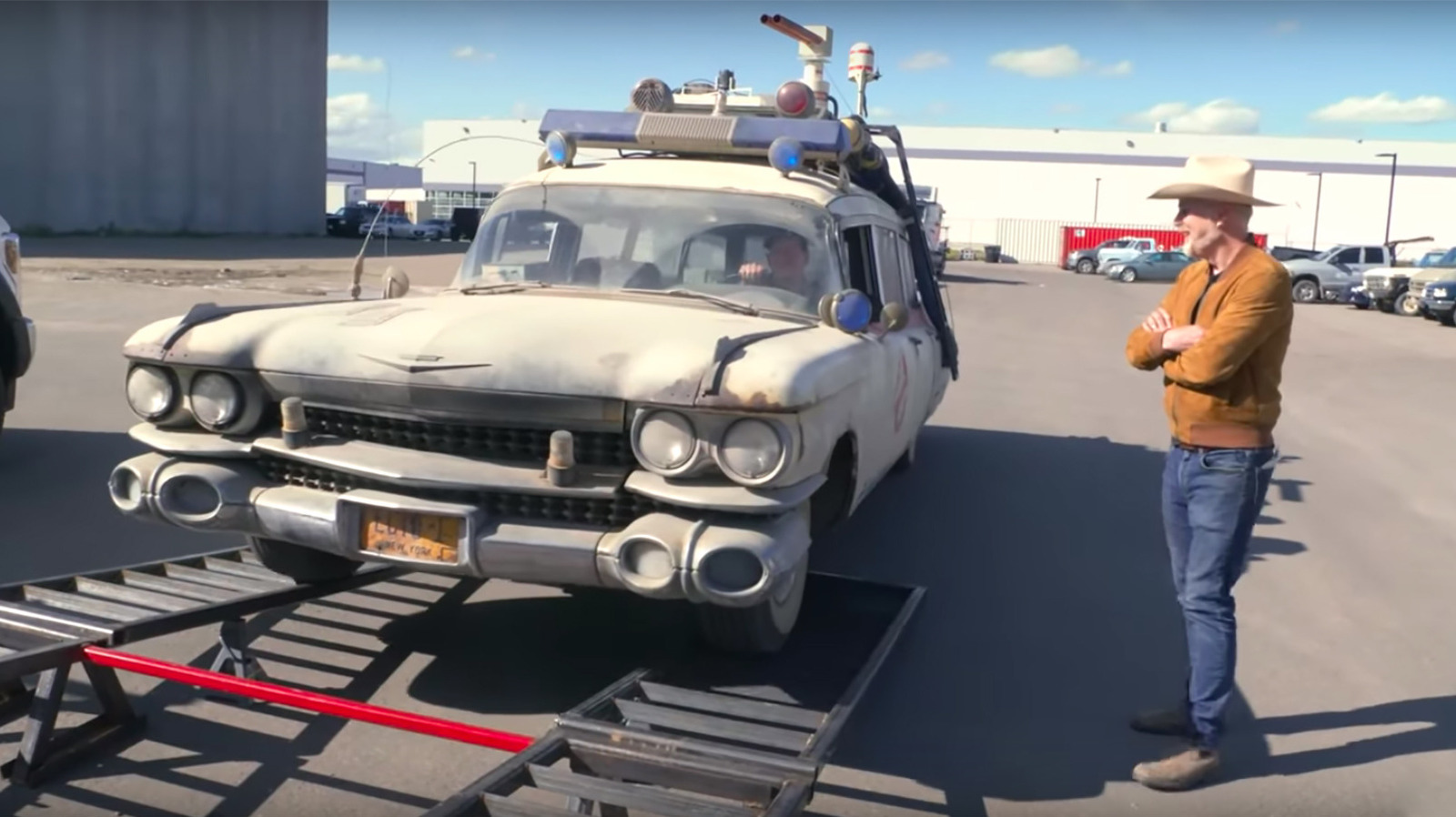 ghostbusters afterlife ecto 1 set photos