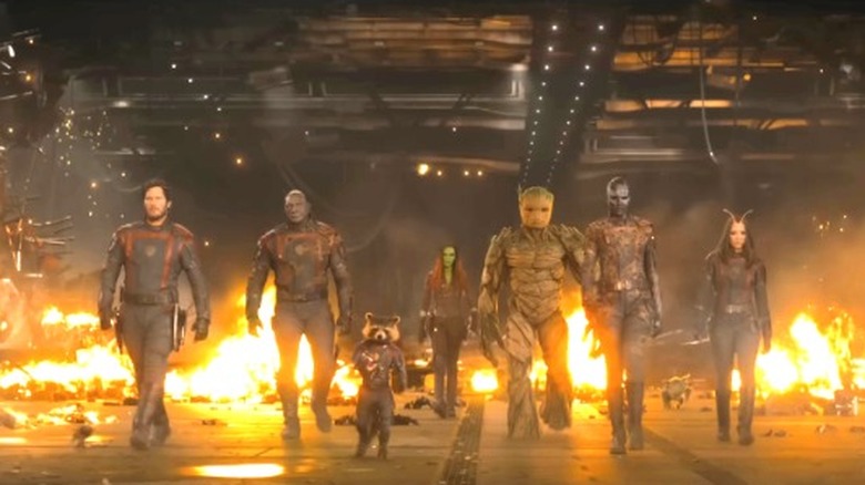 Guardians of the Galaxy walking together