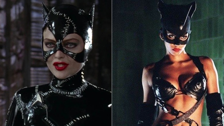 Michelle Pfeiffer's catsuit, and Halle Berry's cat-ish ensemble