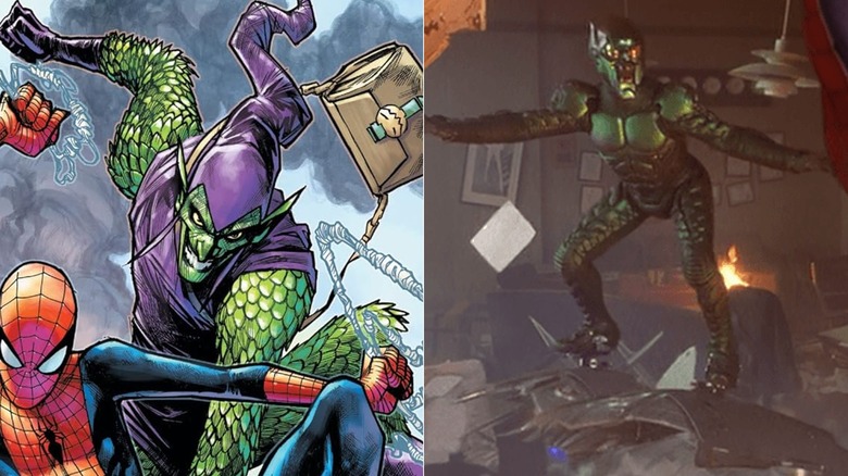 Green Goblin on the page versus on the screen