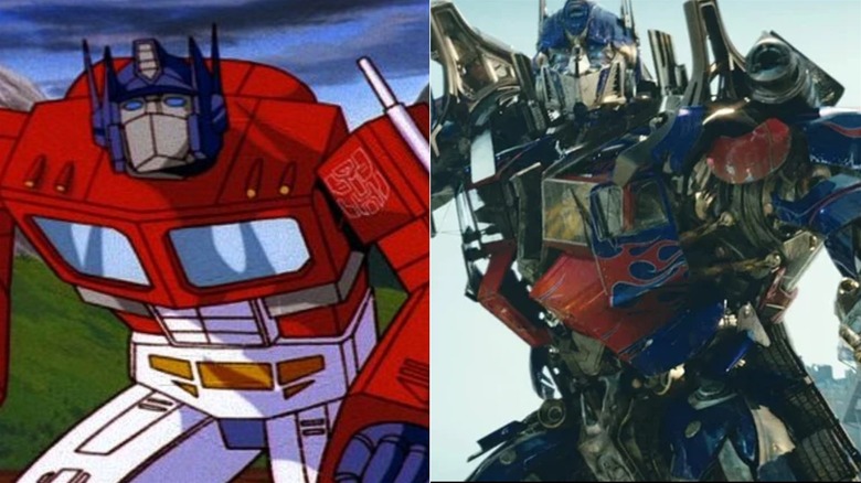 Optimus Prime, as seen in animation and live-action