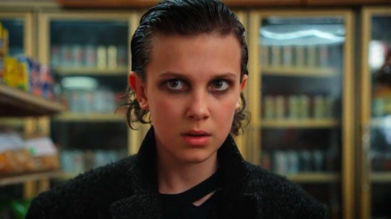 millie bobby brown as Eleven in stranger things season 2