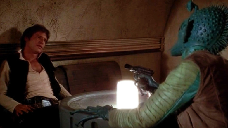 Han and Greedo shooting at each other