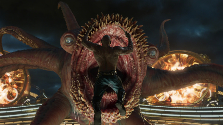 Drax attacks an Abilisk