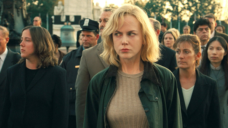 Nicole Kidman looking worried in Invasion