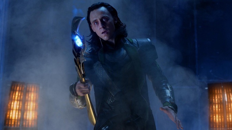 Loki brandishing scepter