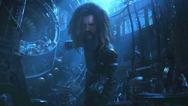 Peter Dinklage as Eitri in the shadows