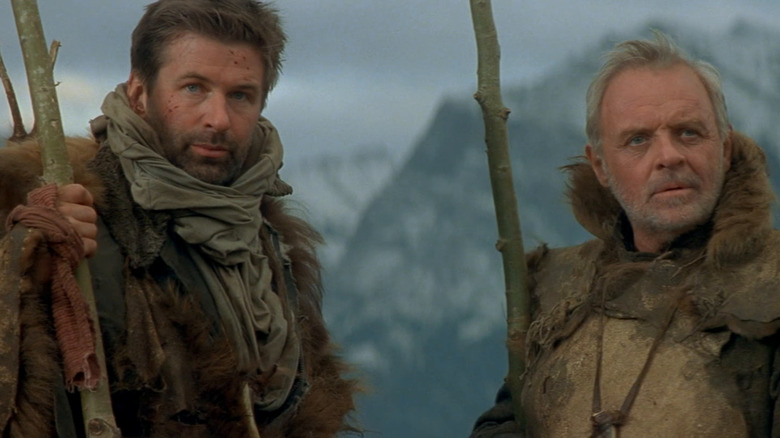 Alec Baldwin and Anthony Hopkins in The Edge