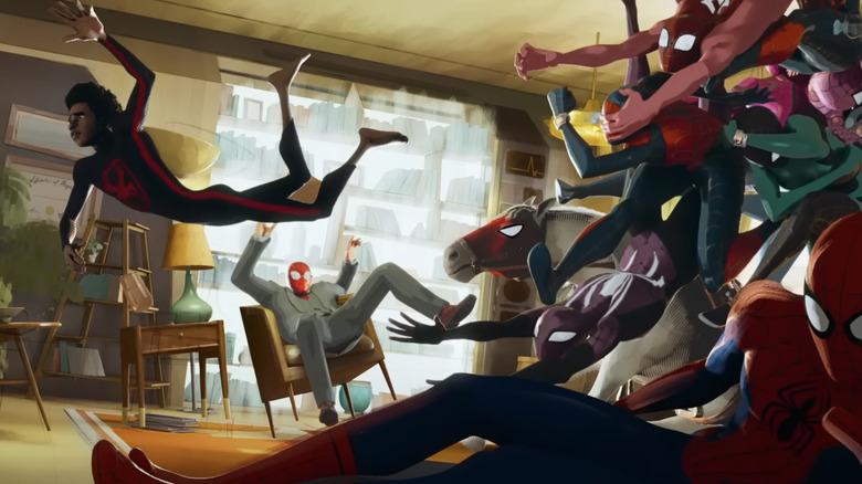 Spider-Men chase Miles