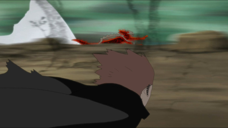 Naruto Shippuden pain and naruto race through the forest