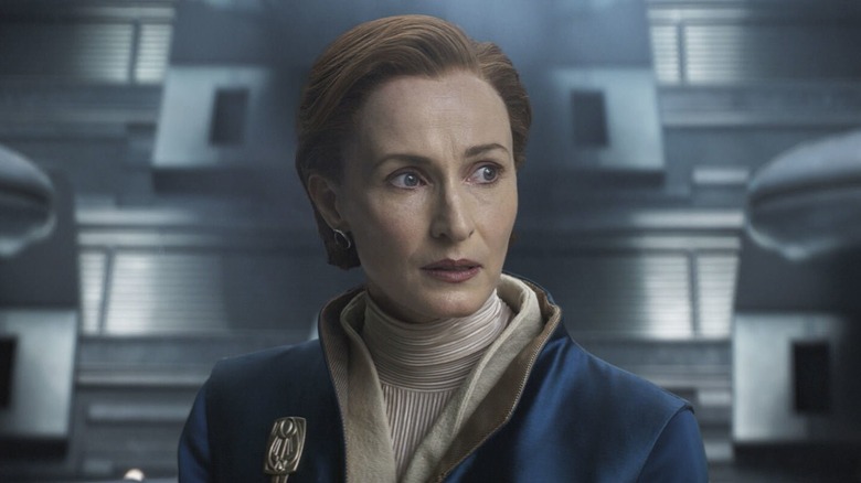 Mon Mothma looking worried in Andor