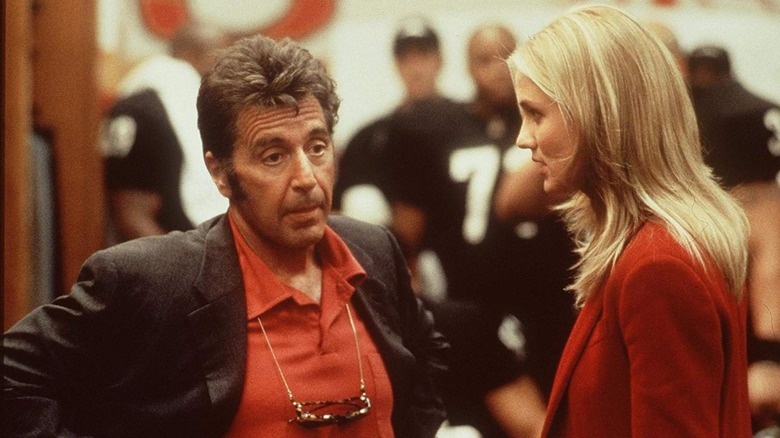 Al Pacino and Cameron Diaz in the locker room in Any Given Sunday