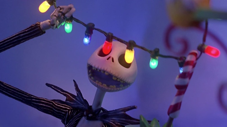 Jack looking at Christmas lights in The Nightmare Before Christmas