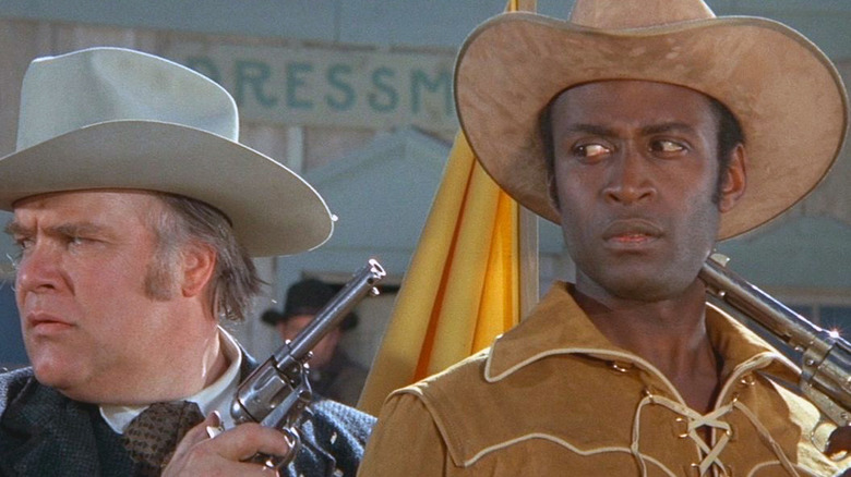 Cleavon Little and David Huddleston in Blazing Saddles