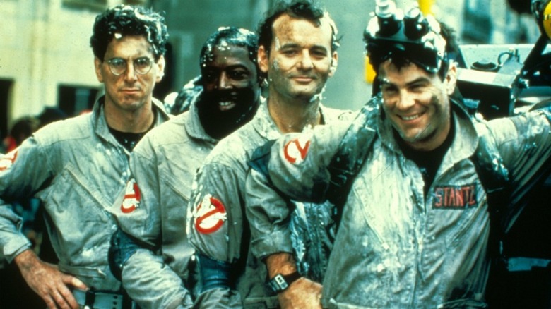 The Ghostbusters, after their battle with the Stay-Puft Marshmallow Man.