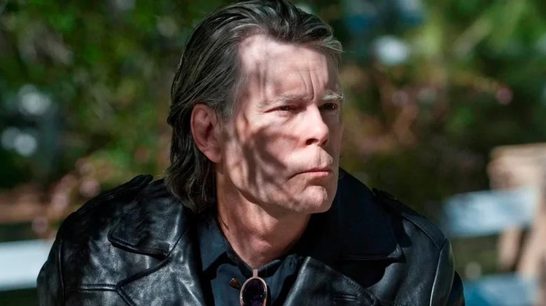 Bahman Stephen King in a leather jacket on sons anarchy