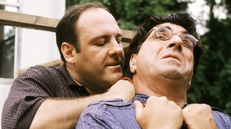 Sopranos College Tony strangles Febby