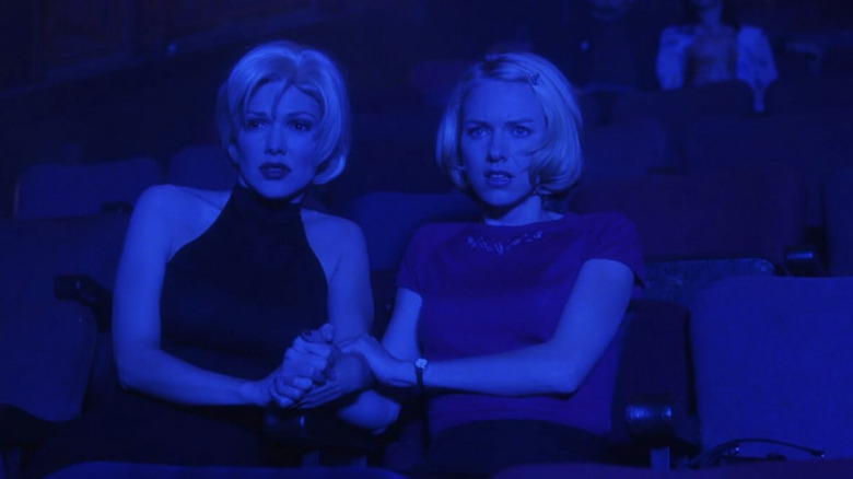 Rita and Betty feel blue in the Club Silencio in Mulholland Drive