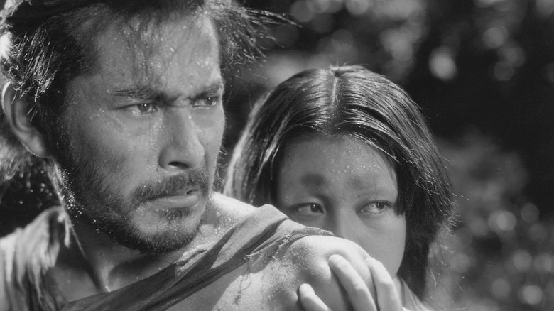 Toshiro Mifune and Machiko Kyō in Rashomon