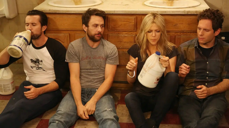 Rob McElhenney, Charlie Day, Kaitlin Olson, and Glenn Howerton in It's Always Sunny in Philadelphia