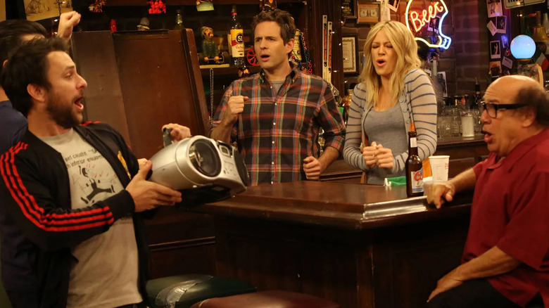 Charlie Day, Glenn Howerton, Kaitlin Olson, and Danny DeVito in It's Always Sunny in Philadelphia