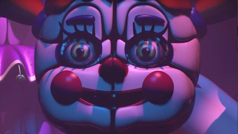 Circus Baby in purple light