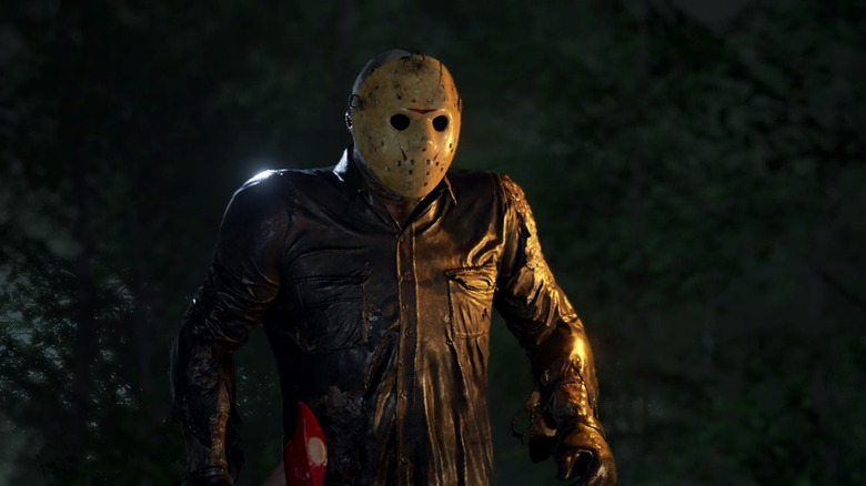 Jason, wet with an axe, in Friday the 13th Part VII: The New Blood