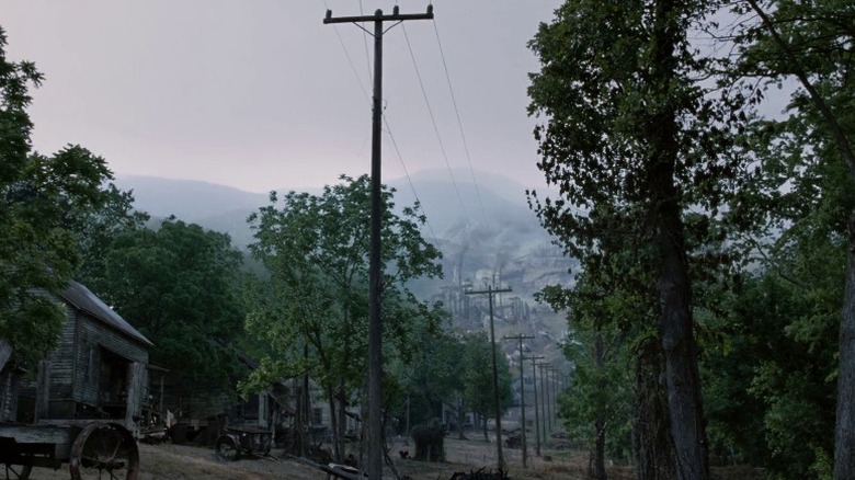 View of the desolate District 12 landscape