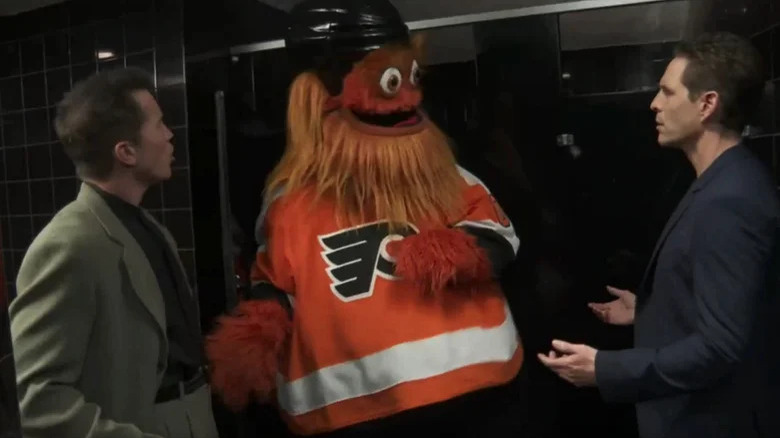 Rob McElhenney, Glenn Howerton, and Gritty on It's Always Sunny in Philadelphia