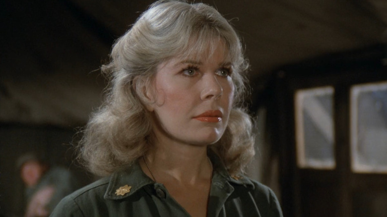 Loretta Swit listening on M*A*S*H