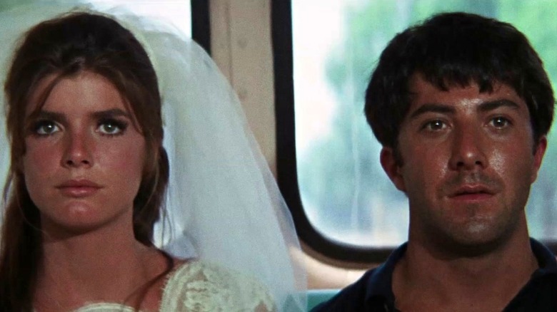 Katharine Ross and Dustin Hoffman in The Graduate