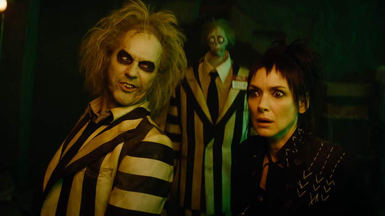 Betelgeuse and Lydia in the Neitherworld in Beetlejuice Beetlejuice