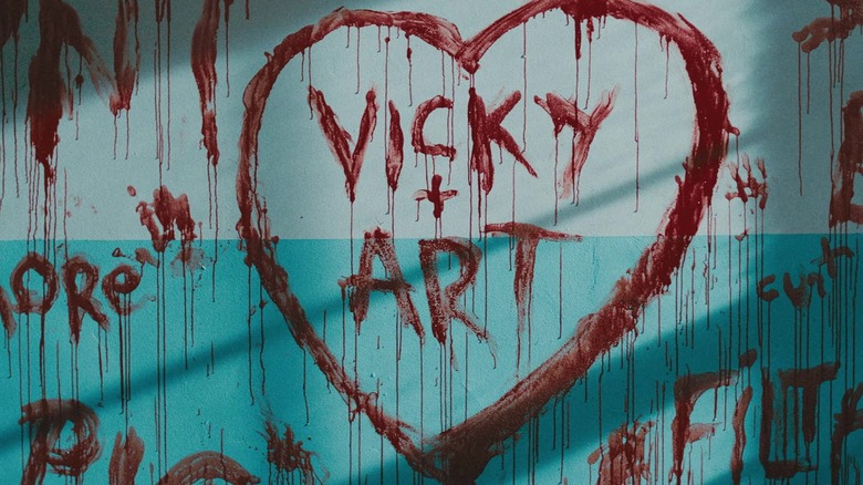 Vicky's bloody graffiti in Terrifier 2