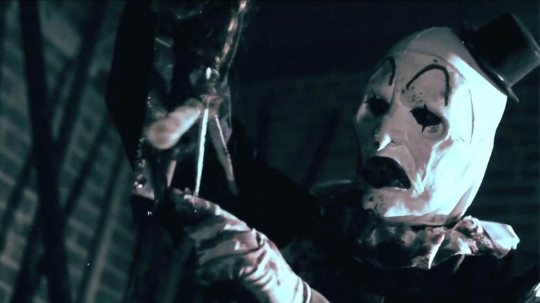 Art makes his signature weapon in the Terrifier short